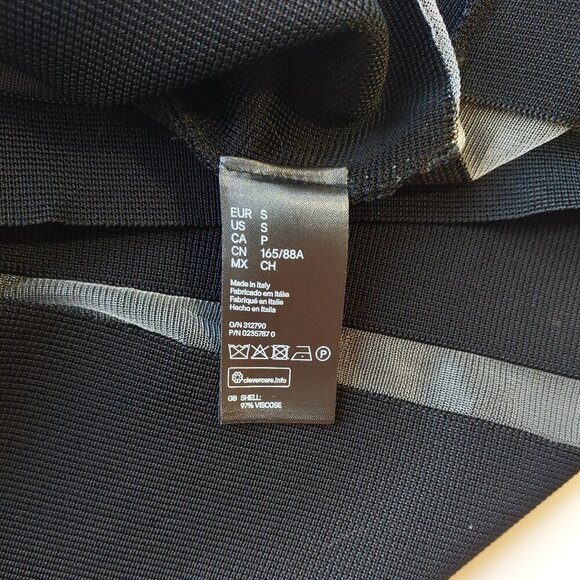 Alexander Wang x H&M Black Mesh Mini Dress Dark Romance Whimsigoth Size Small - Picture 8 of 11